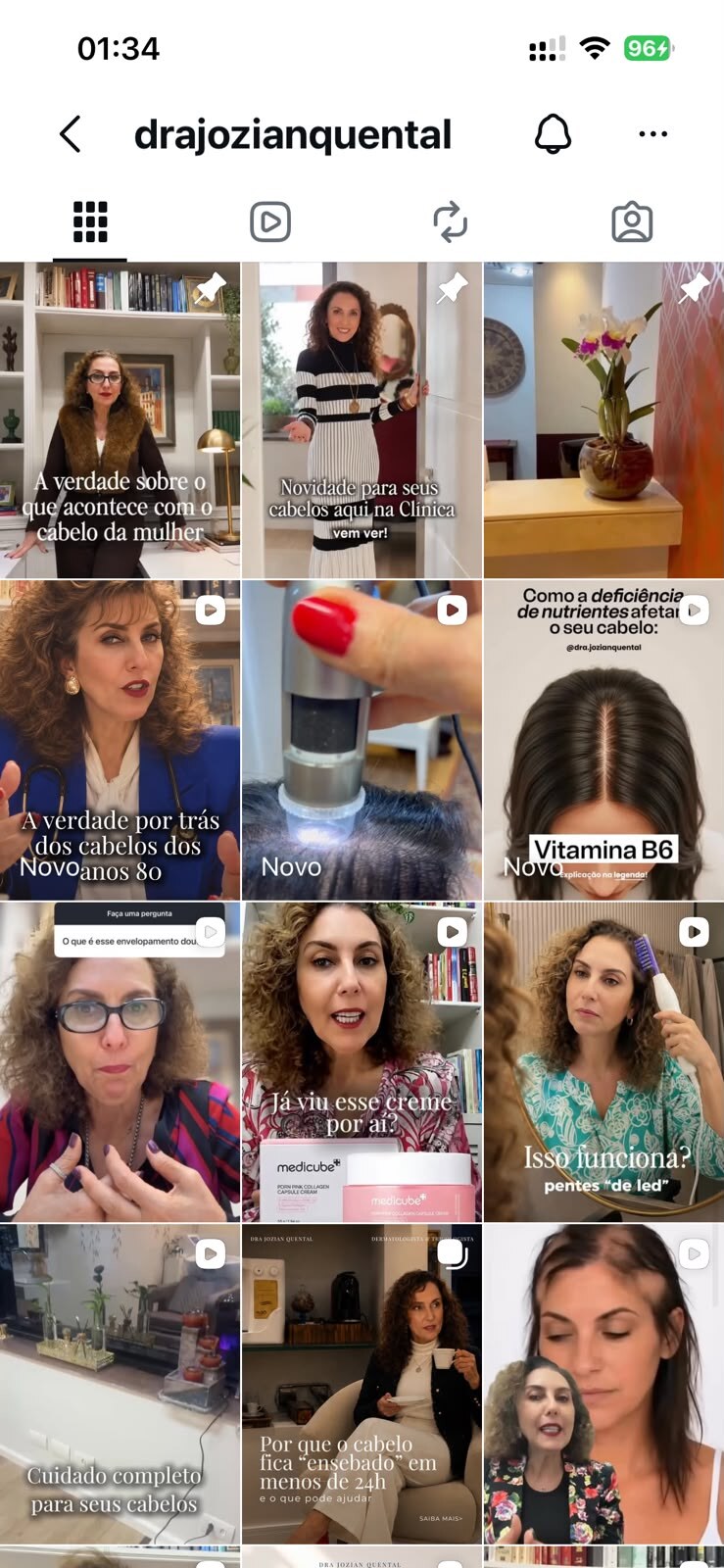 Perfil da Dra. Jozian Quental no Instagram